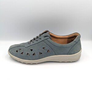 Hotter Comfort Concept Daytime Dusty Blue Suede Leather Shoes Womens Size 9.5
